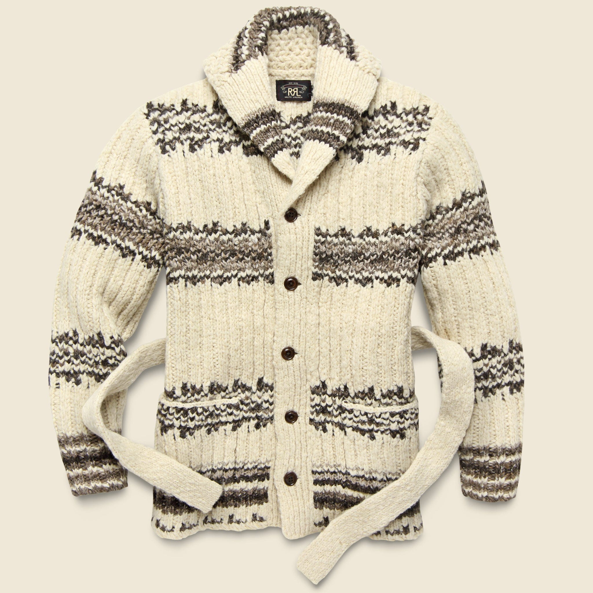 
                          Wool Ranch Sweater - Cream/Brown - RRL - STAG Provisions - Tops - Sweater
                        