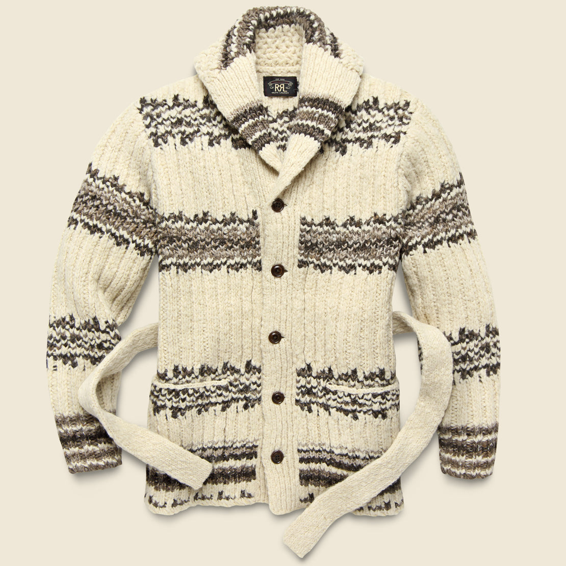 Wool Ranch Sweater - Cream/Brown - RRL - STAG Provisions - Tops - Sweater