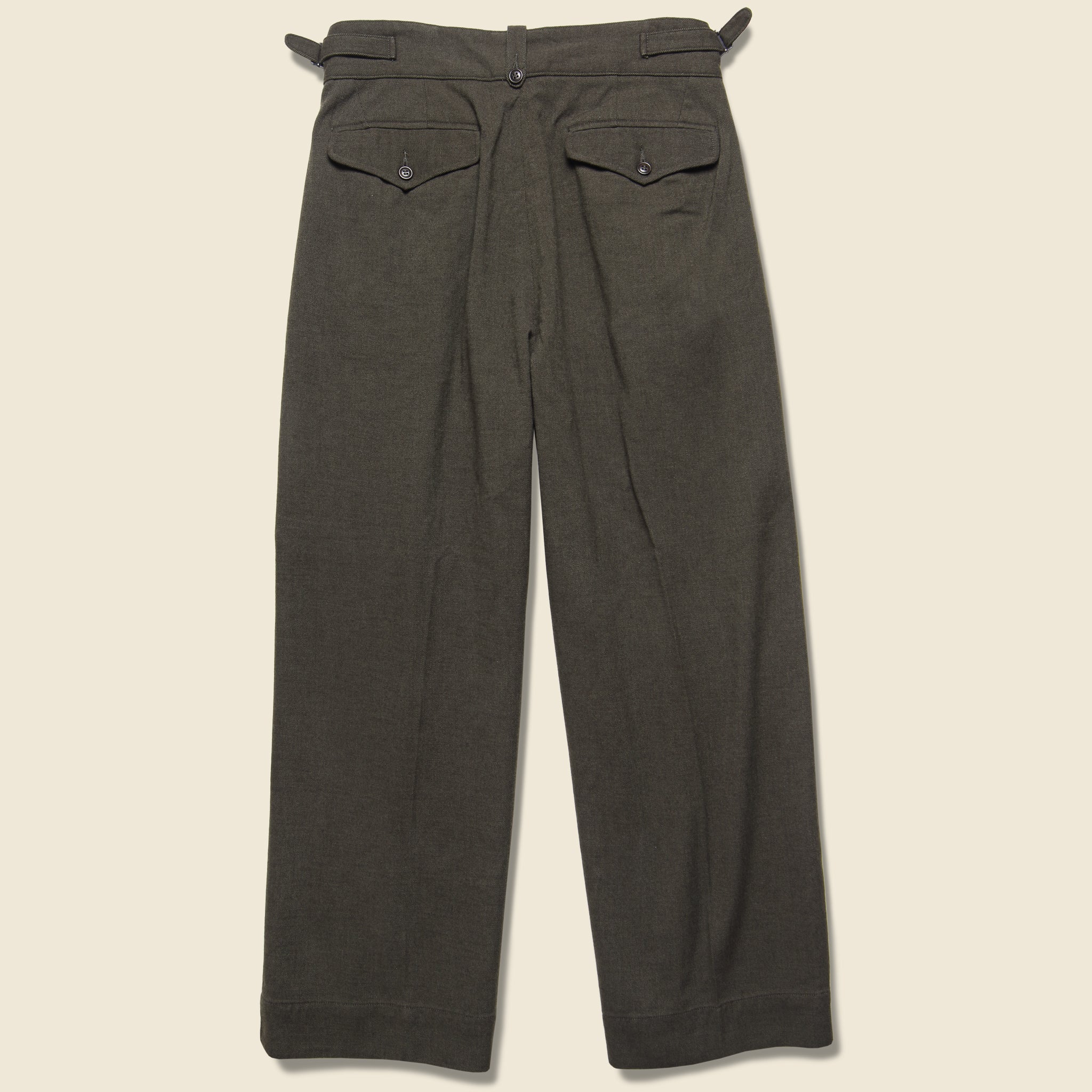 
                          Kyle Wool Trouser - Sedona Moss - RRL - STAG Provisions - W - Pants - Twill
                        