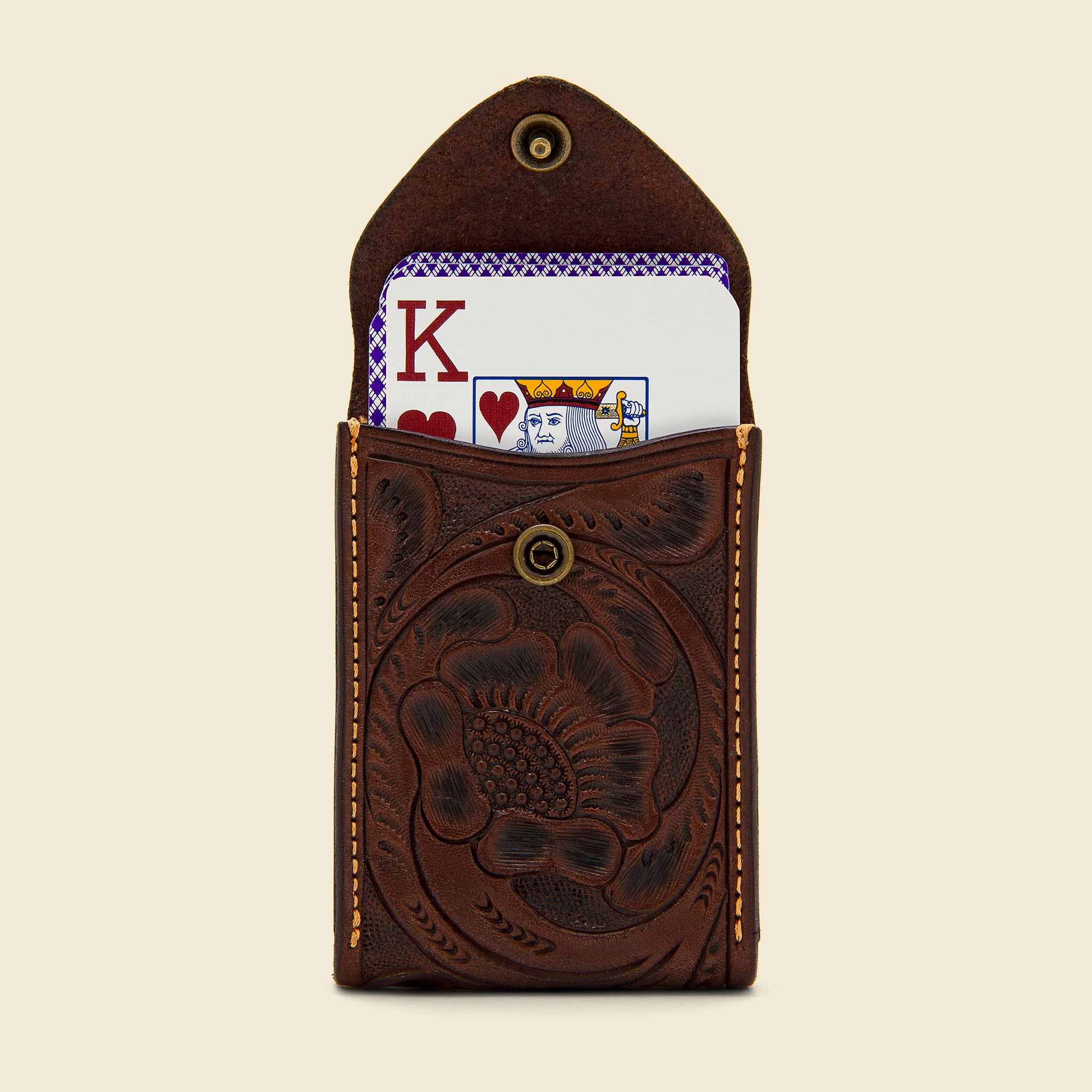 Hand-Tooled Playing Cards Case Set - RRL - STAG Provisions - Accessories - Wallets