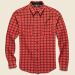 Ottoman Knit Workshirt - Red/Gold/Black Plaid - RRL - STAG Provisions - Tops - L/S Woven - Plaid