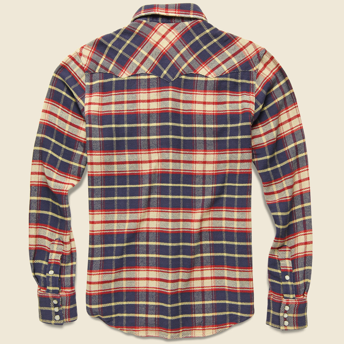 Chunky Buffalo Western - Navy/Red Plaid - RRL - STAG Provisions - Tops - L/S Woven - Overshirt