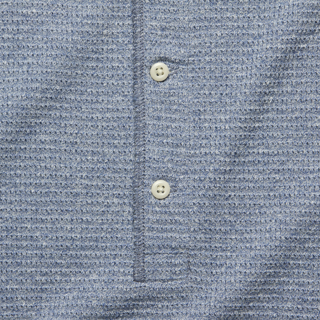 Waffle-Knit Henley - Diamond Blue Siro - RRL - STAG Provisions - Tops - L/S Knit