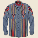 Chimayo Jacquard Overshirt - Dark Indigo - RRL - STAG Provisions - Tops - L/S Woven - Overshirt