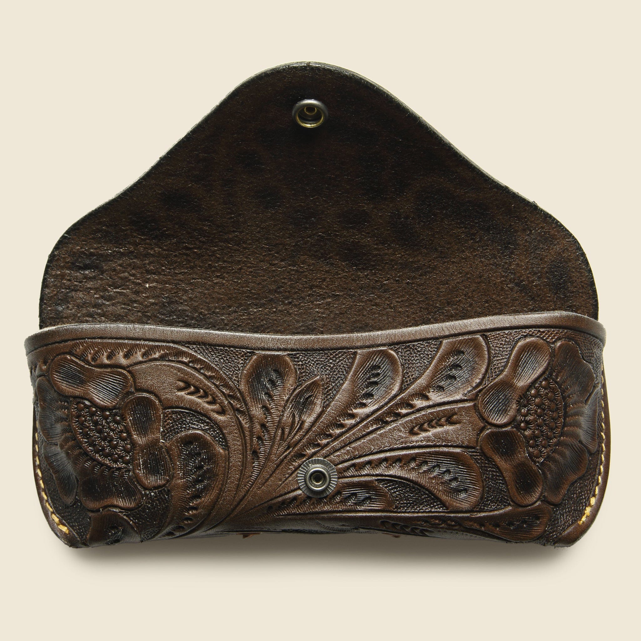 
                          Tooled Leather Eyeglass Case - Brown - RRL - STAG Provisions - Accessories - Eyewear
                        