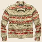 Marvel Beacon Jacquard Overshirt - Tan/Red - RRL - STAG Provisions - Tops - L/S Woven - Overshirt
