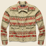 Marvel Beacon Jacquard Overshirt - Tan/Red - RRL - STAG Provisions - Tops - L/S Woven - Overshirt