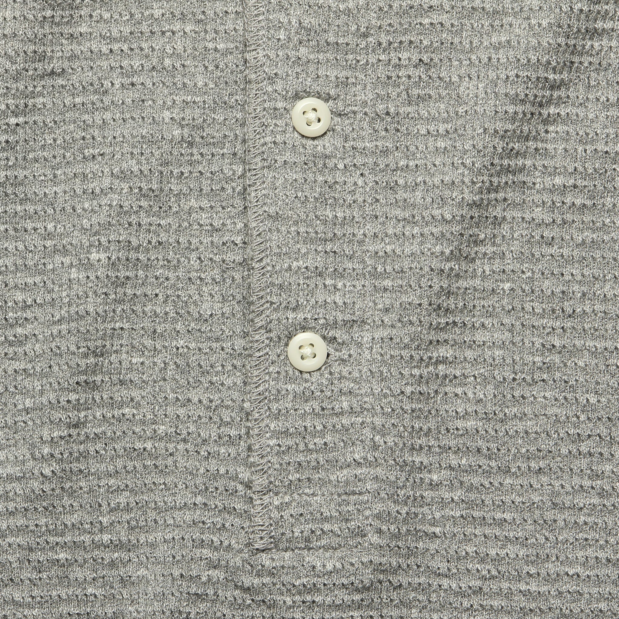 Waffle-Knit Henley - Cool Grey Siro - RRL - STAG Provisions - Tops - L/S Knit