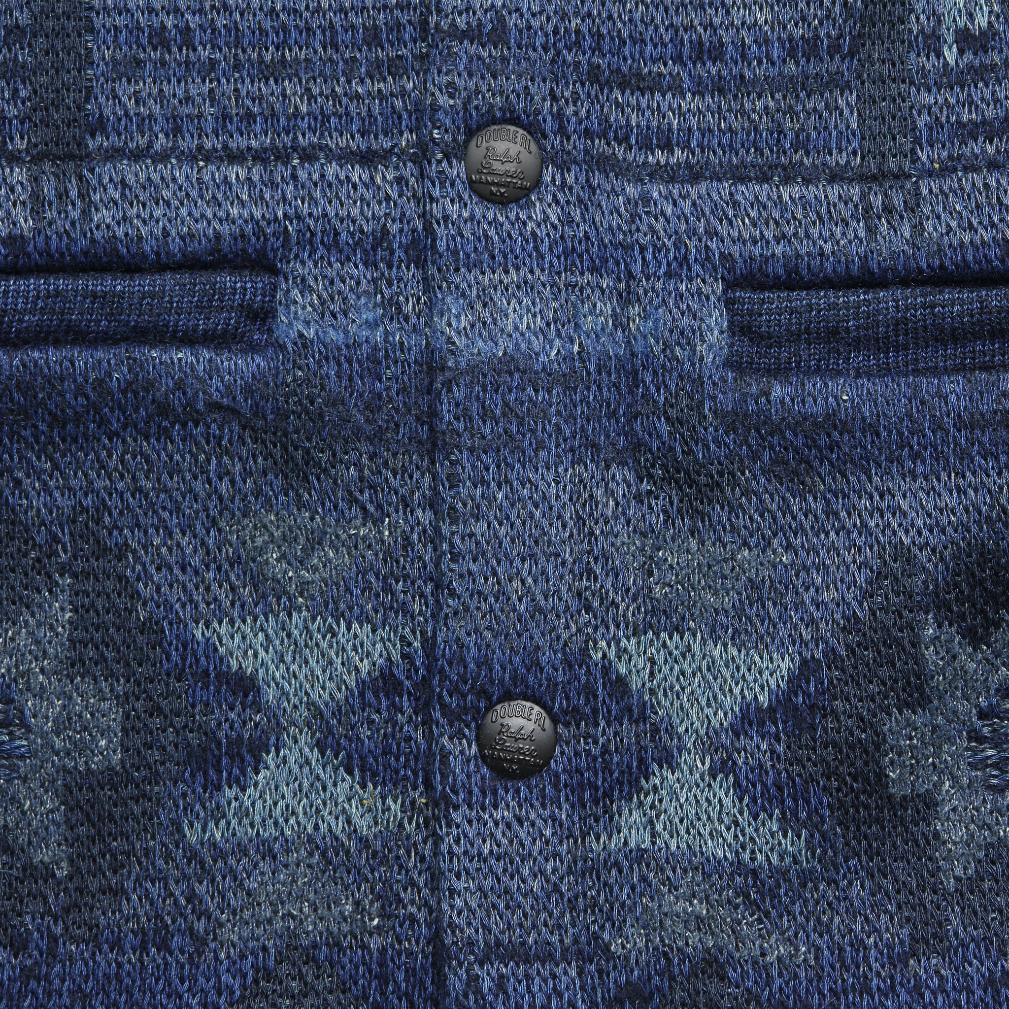 
                          Chimayo Birdseye Jacquard Workshirt Sweater - Indigo - RRL - STAG Provisions - Tops - L/S Woven - Overshirt
                        