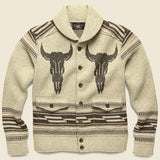 Western Shawl Collar Jacket - Oatmeal Heather/Brown - RRL - STAG Provisions - Outerwear - Coat / Jacket