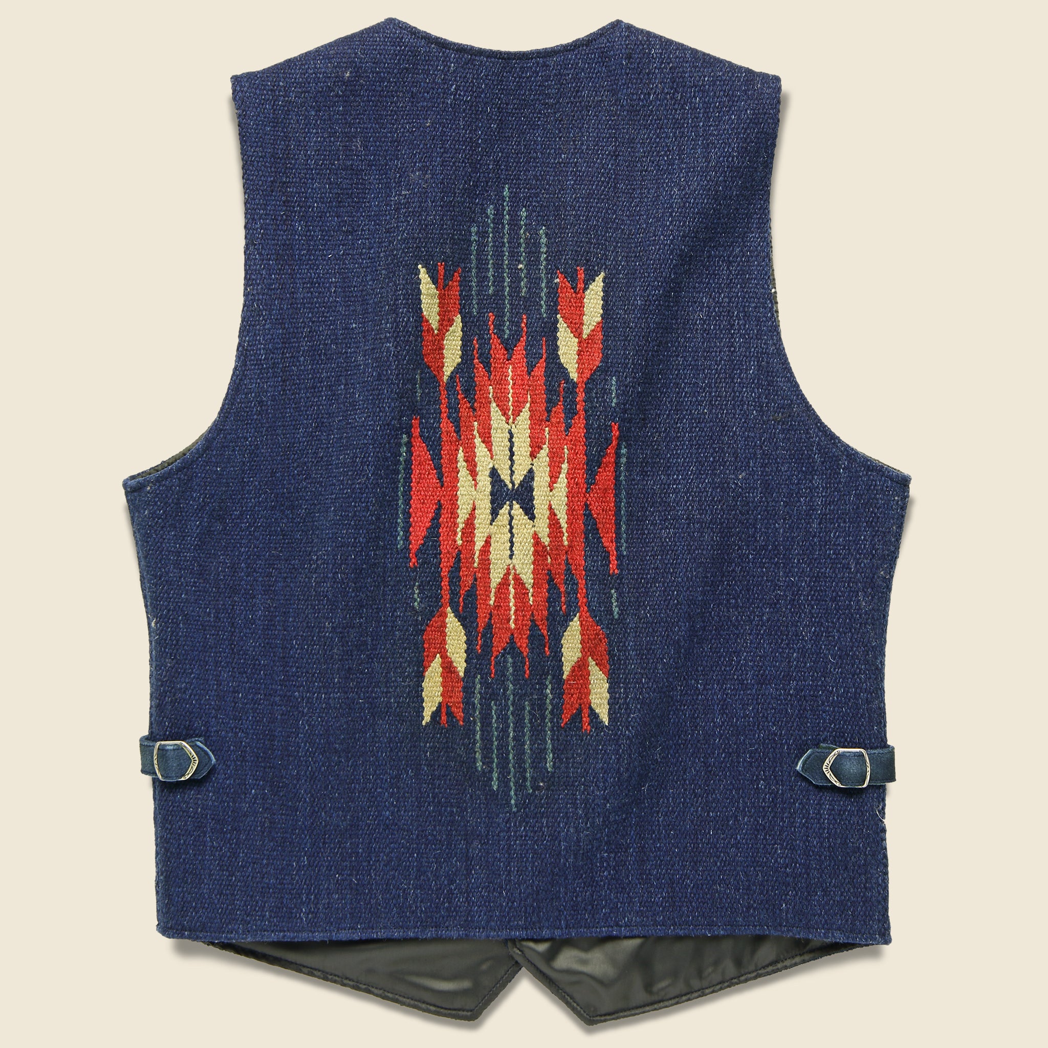 
                          Keller Hand-Woven Jacquard Suede Trim Vest - Indigo - RRL - STAG Provisions - Outerwear - Vest
                        