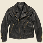 Leather Moto Jacket - Black/Brown - RRL - STAG Provisions - Outerwear - Coat / Jacket