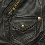 Leather Moto Jacket - Black/Brown - RRL - STAG Provisions - Outerwear - Coat / Jacket