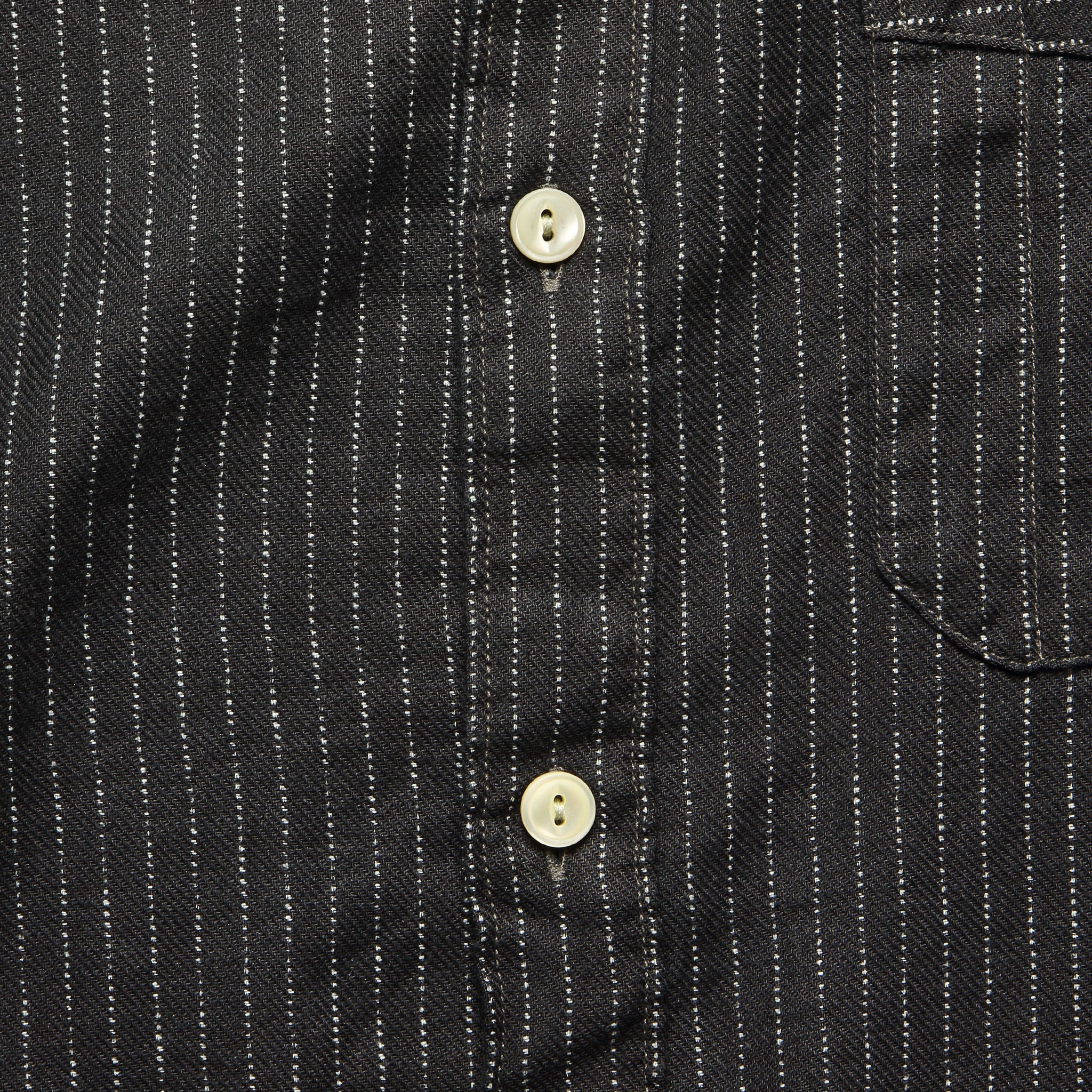 
                          Cotton/Linen Stripe Bulldog Shirt - Sulphur Black/Tan - RRL - STAG Provisions - Tops - L/S Woven - Stripe
                        