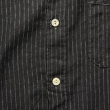 Cotton/Linen Stripe Bulldog Shirt - Sulphur Black/Tan - RRL - STAG Provisions - Tops - L/S Woven - Stripe