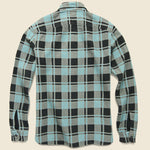 Plaid Jacquard Flannel Workshirt - Turquoise/Sulphur - RRL - STAG Provisions - Tops - L/S Woven - Plaid