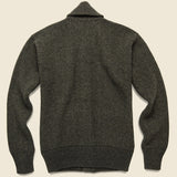 Wool Blend Shawl Cardigan - Grey Herringbone - RRL - STAG Provisions - Tops - Sweater