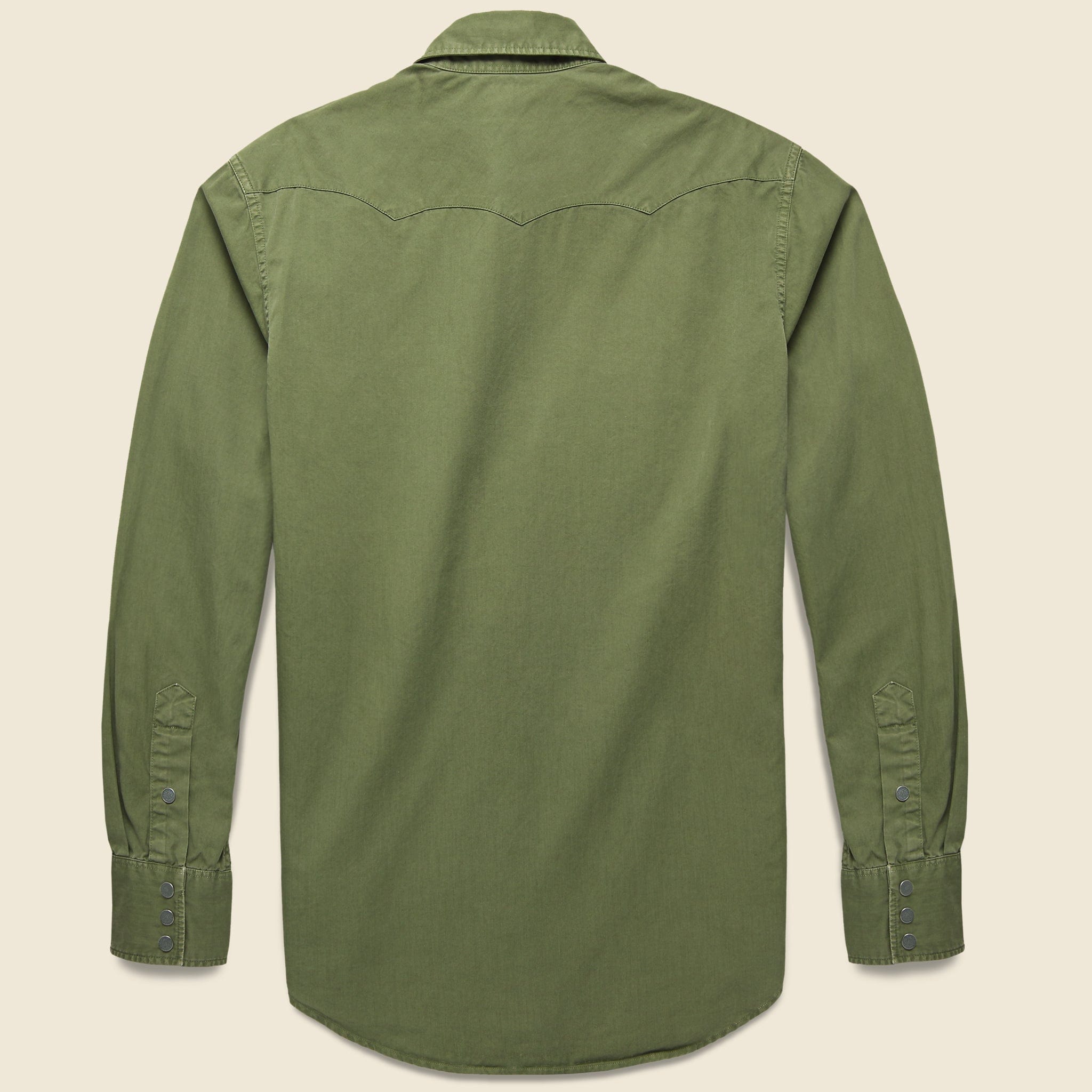 Slim-Fit Western Shirt - Olive - RRL - STAG Provisions - Tops - L/S Woven - Solid
