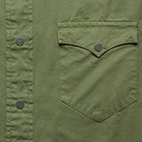 Slim-Fit Western Shirt - Olive - RRL - STAG Provisions - Tops - L/S Woven - Solid