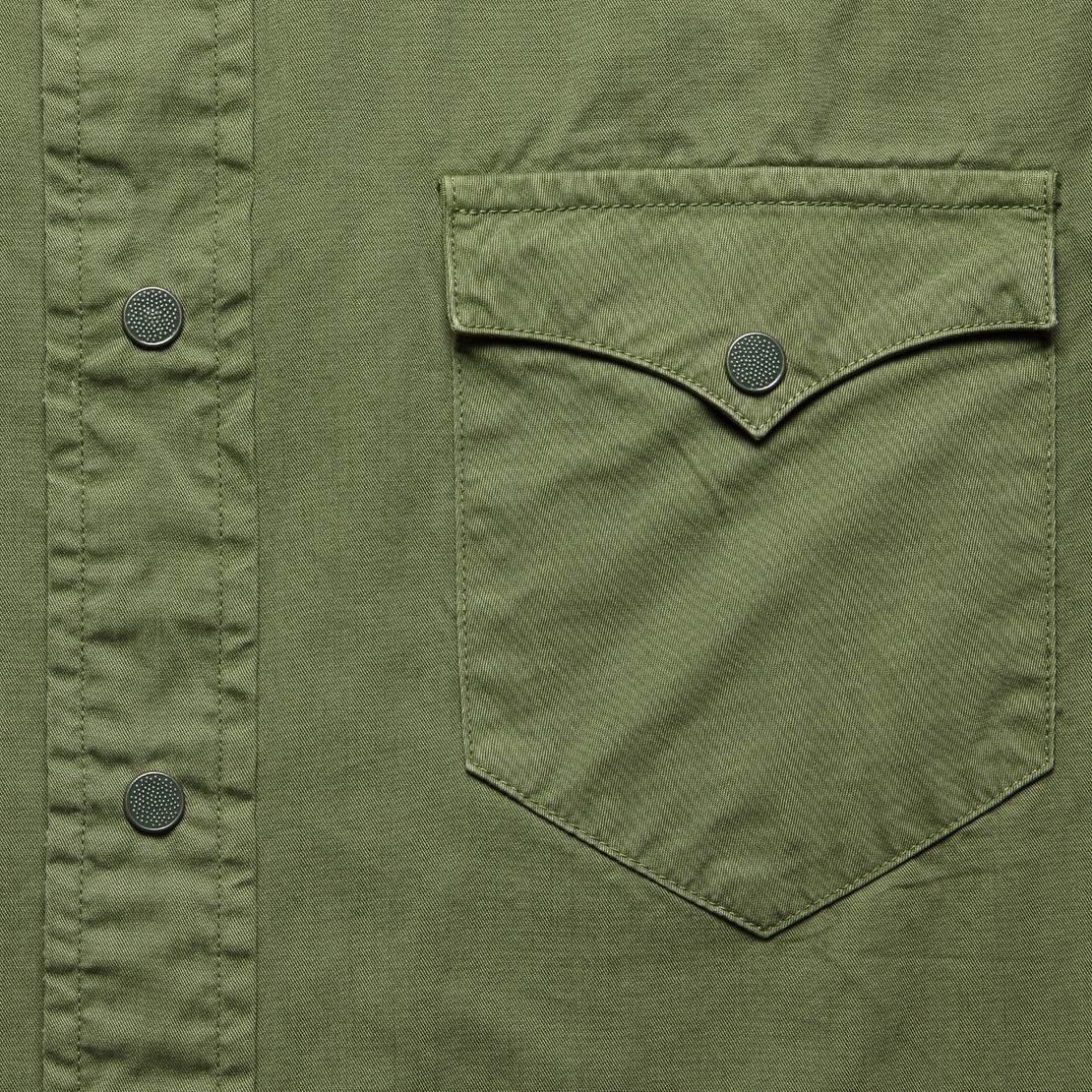 Slim-Fit Western Shirt - Olive - RRL - STAG Provisions - Tops - L/S Woven - Solid