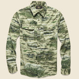 Printed Matlock Flannel Workshirt - Tan - RRL - STAG Provisions - Tops - L/S Woven - Other Pattern