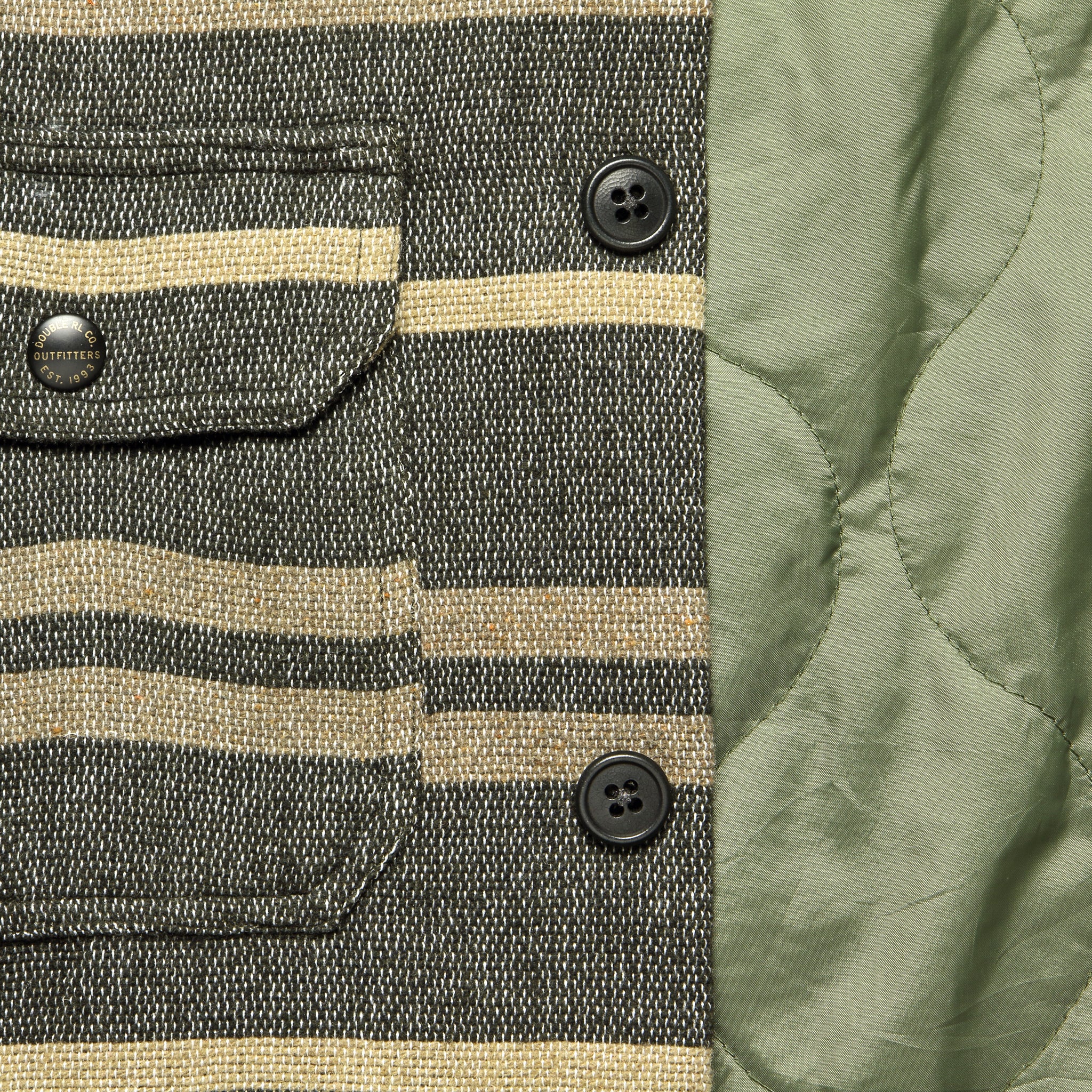 
                          Canteen Stripe Juno Overshirt - Grey - RRL - STAG Provisions - Tops - L/S Woven - Overshirt
                        