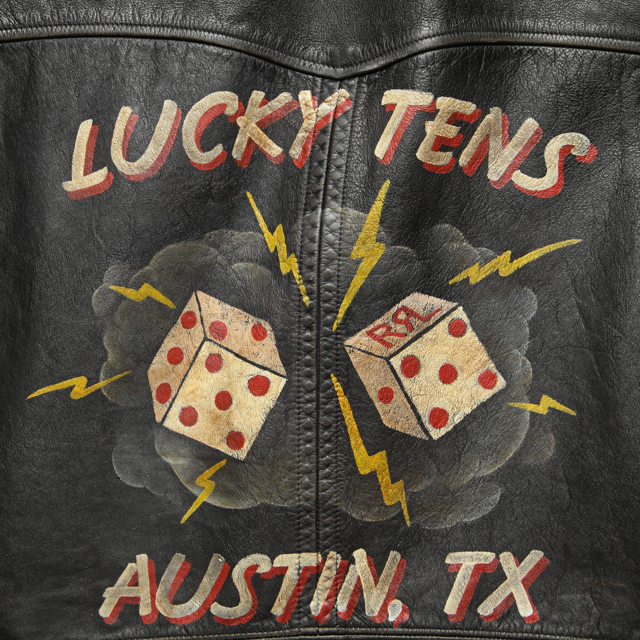 
                          The &quot;Lucky Tens&quot; Hand-Painted Leather Jacket for STAG - RRL - STAG Provisions - Outerwear - Coat / Jacket
                        