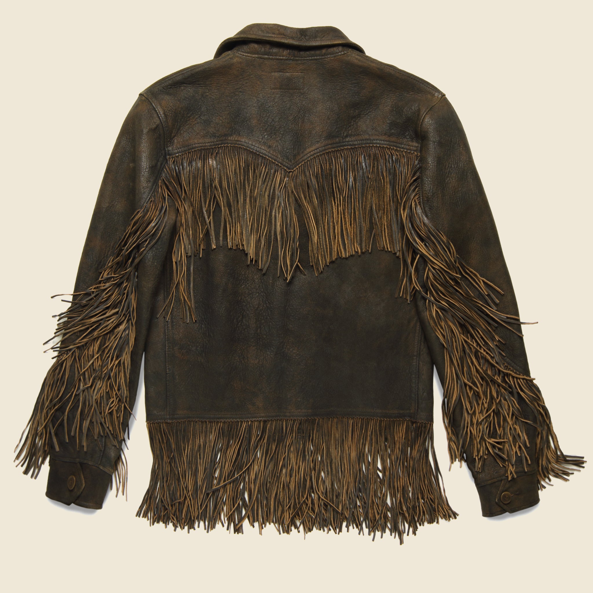 
                          Atwood Fringe Jacket - Deep Brown - RRL - STAG Provisions - W - Outerwear - Coat/Jacket
                        