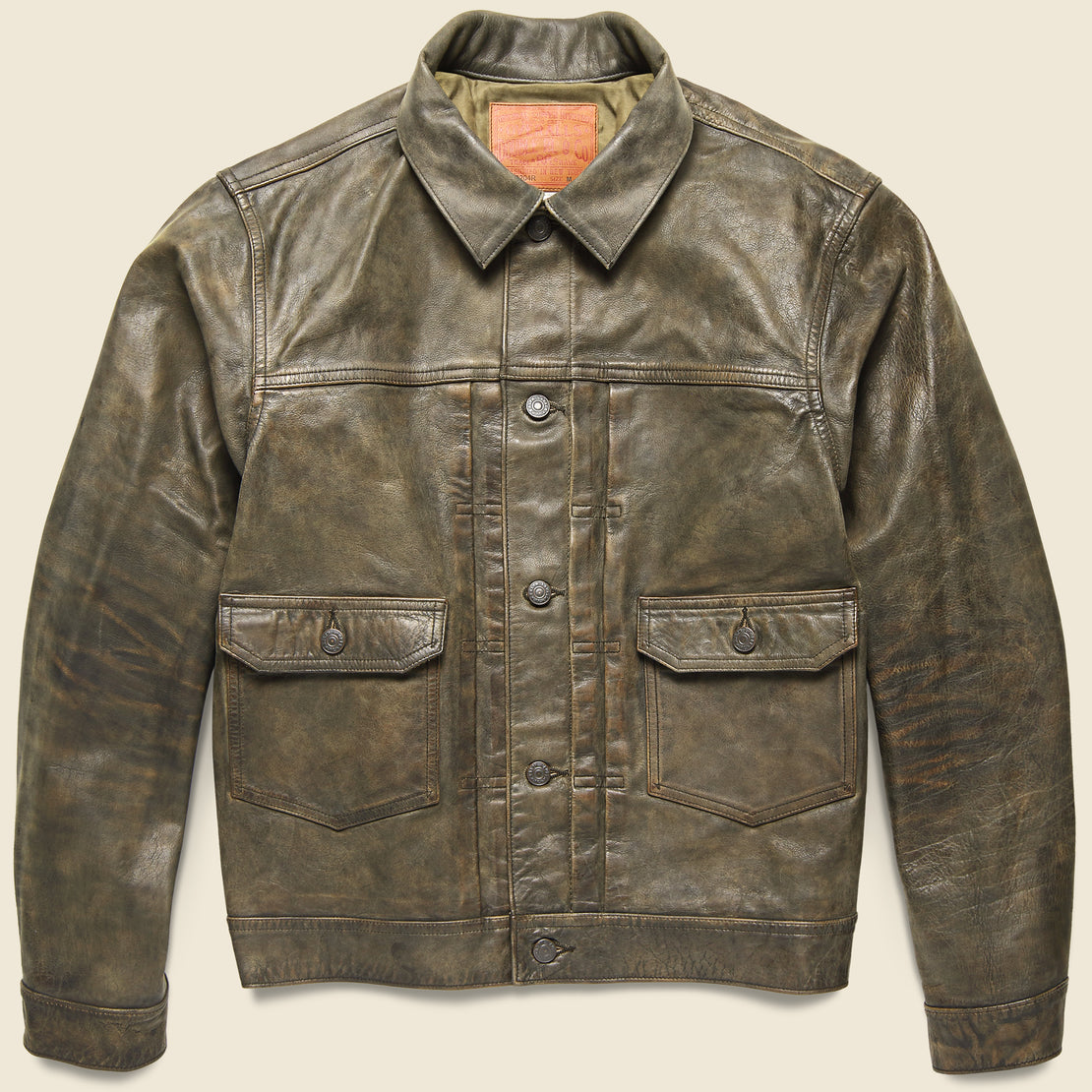 RRL Dawson Leather Jacket - Brown