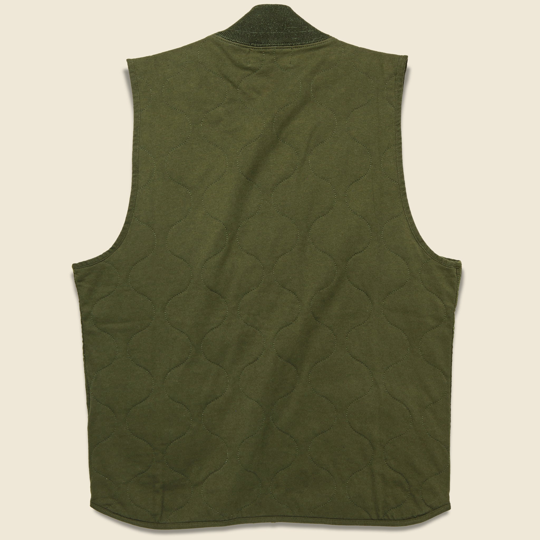 
                          Quilted Cotton Jersey Vest - Douglas Fir Green - RRL - STAG Provisions - Outerwear - Vest
                        