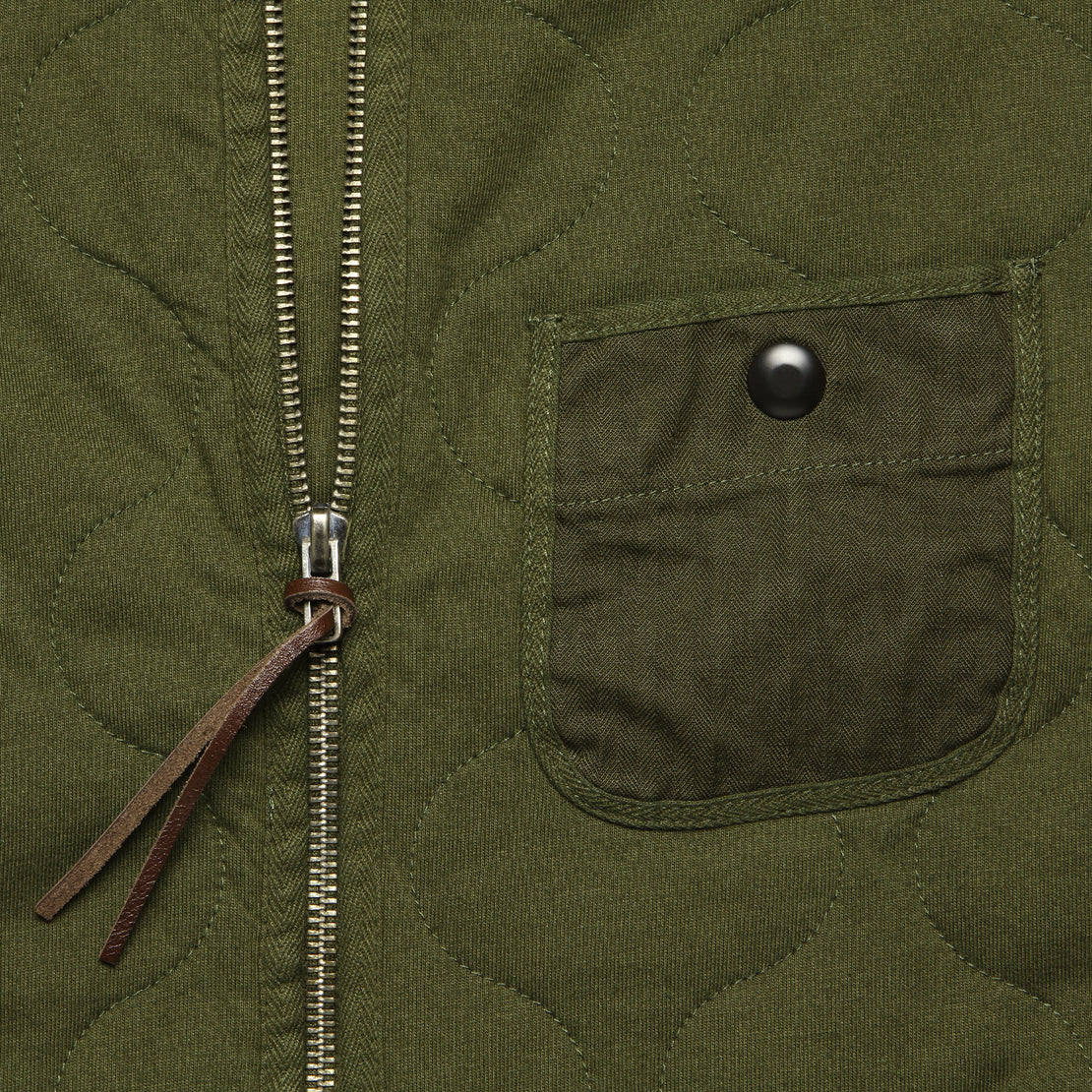 Quilted Cotton Jersey Vest - Douglas Fir Green - RRL - STAG Provisions - Outerwear - Vest