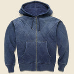 Quilted Jersey Hoodie - Indigo - RRL - STAG Provisions - Tops - Fleece / Sweatshirt