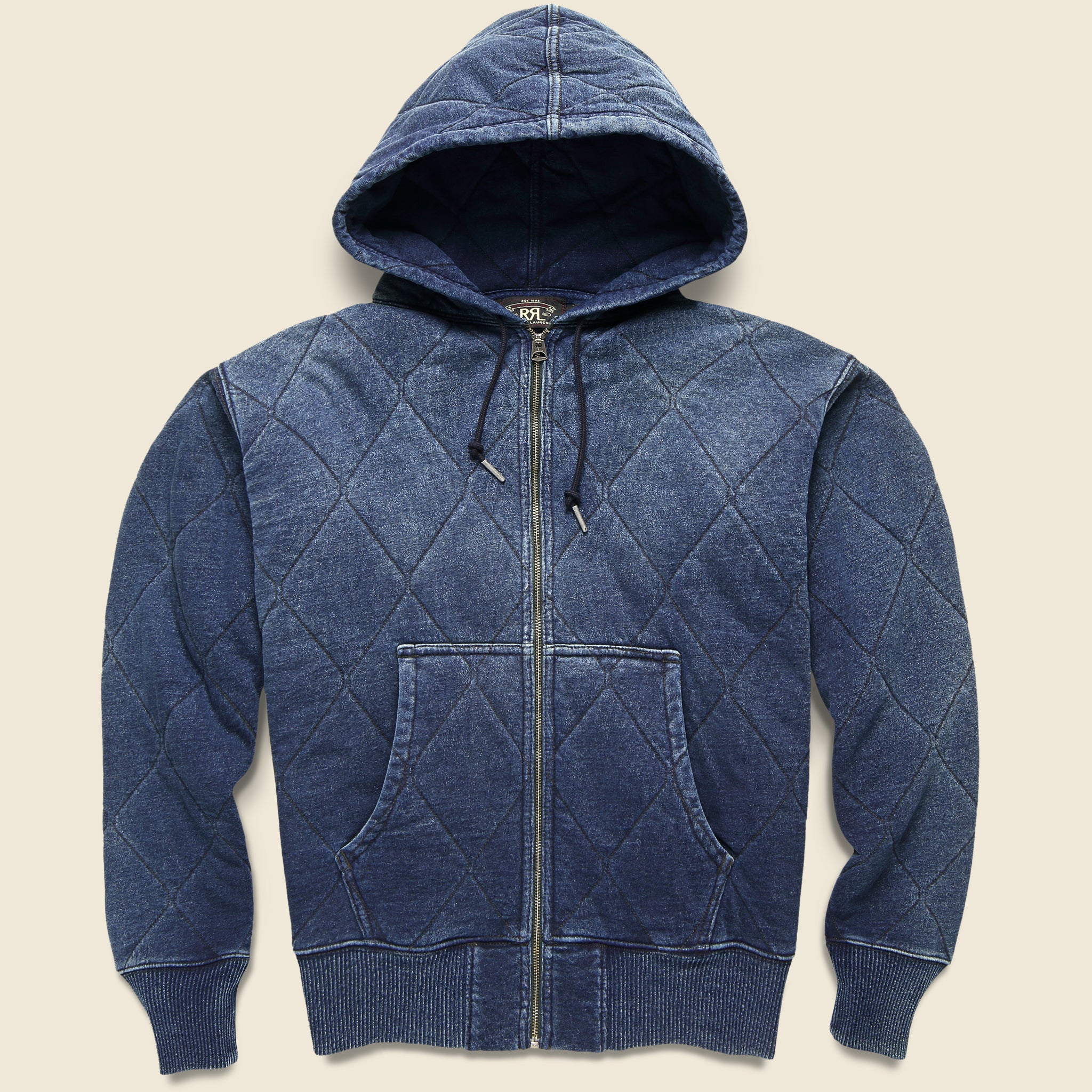 
                          Quilted Jersey Hoodie - Indigo - RRL - STAG Provisions - Tops - Fleece / Sweatshirt
                        