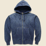 Quilted Jersey Hoodie - Indigo - RRL - STAG Provisions - Tops - Fleece / Sweatshirt