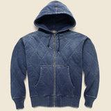 Quilted Jersey Hoodie - Indigo - RRL - STAG Provisions - Tops - Fleece / Sweatshirt