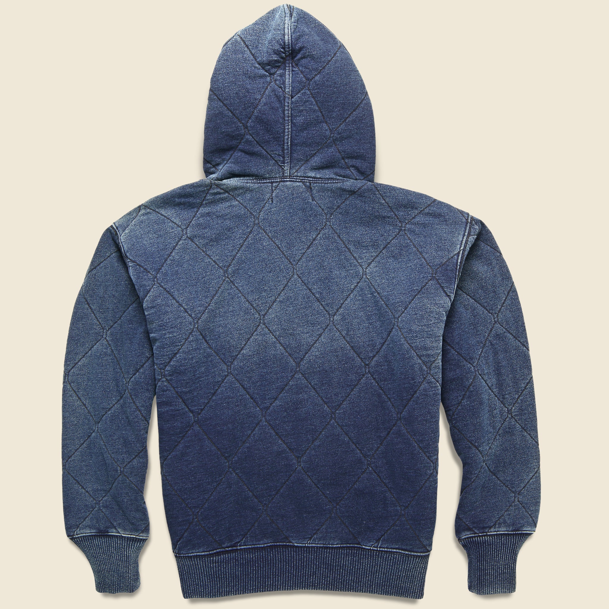 Quilted Jersey Hoodie - Indigo - RRL - STAG Provisions - Tops - Fleece / Sweatshirt