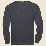 Waffle-Knit Henley - Navy - RRL - STAG Provisions - Tops - L/S Knit