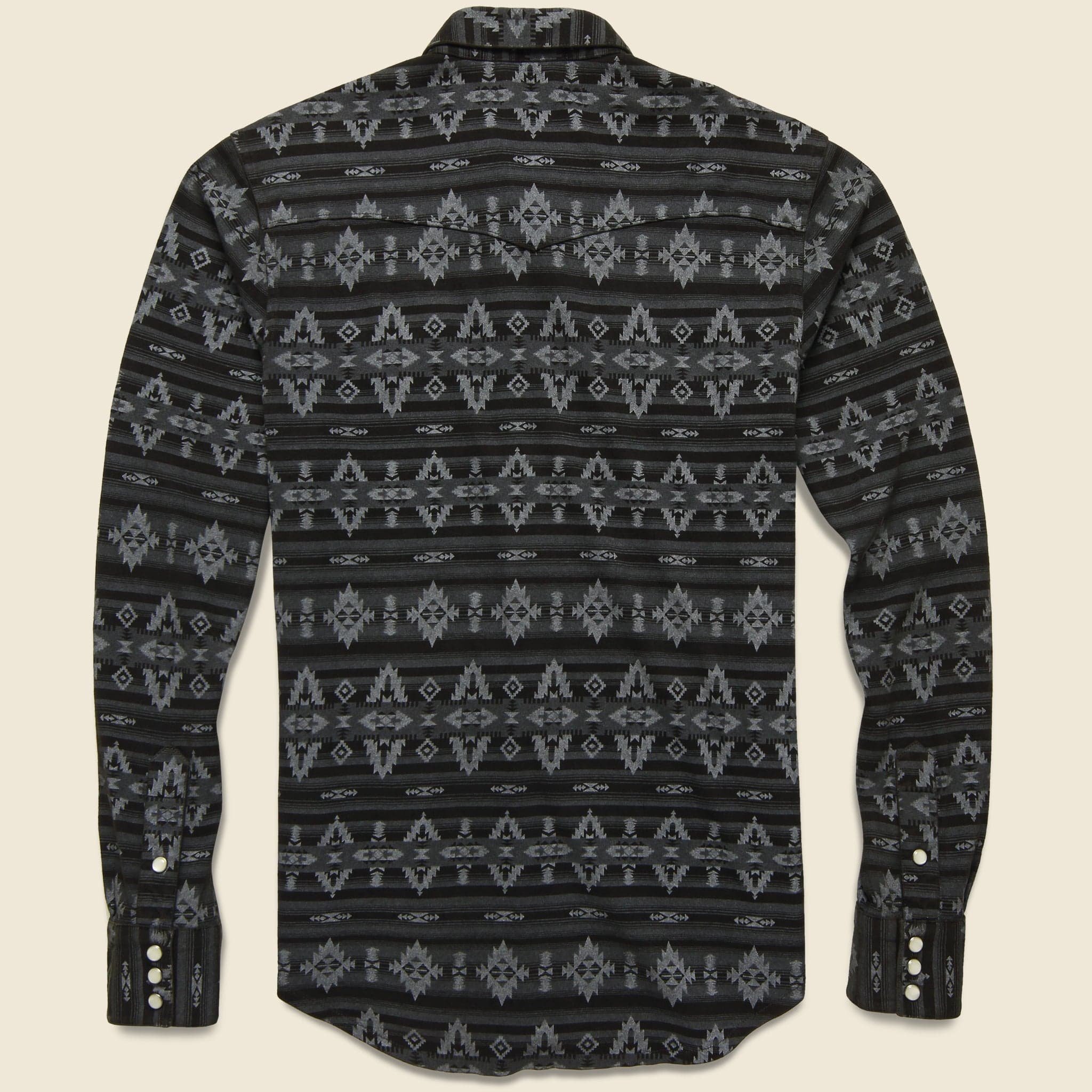 Slim Fit Jersey Western Shirt - Sulphur Black - RRL - STAG Provisions - Tops - L/S Knit