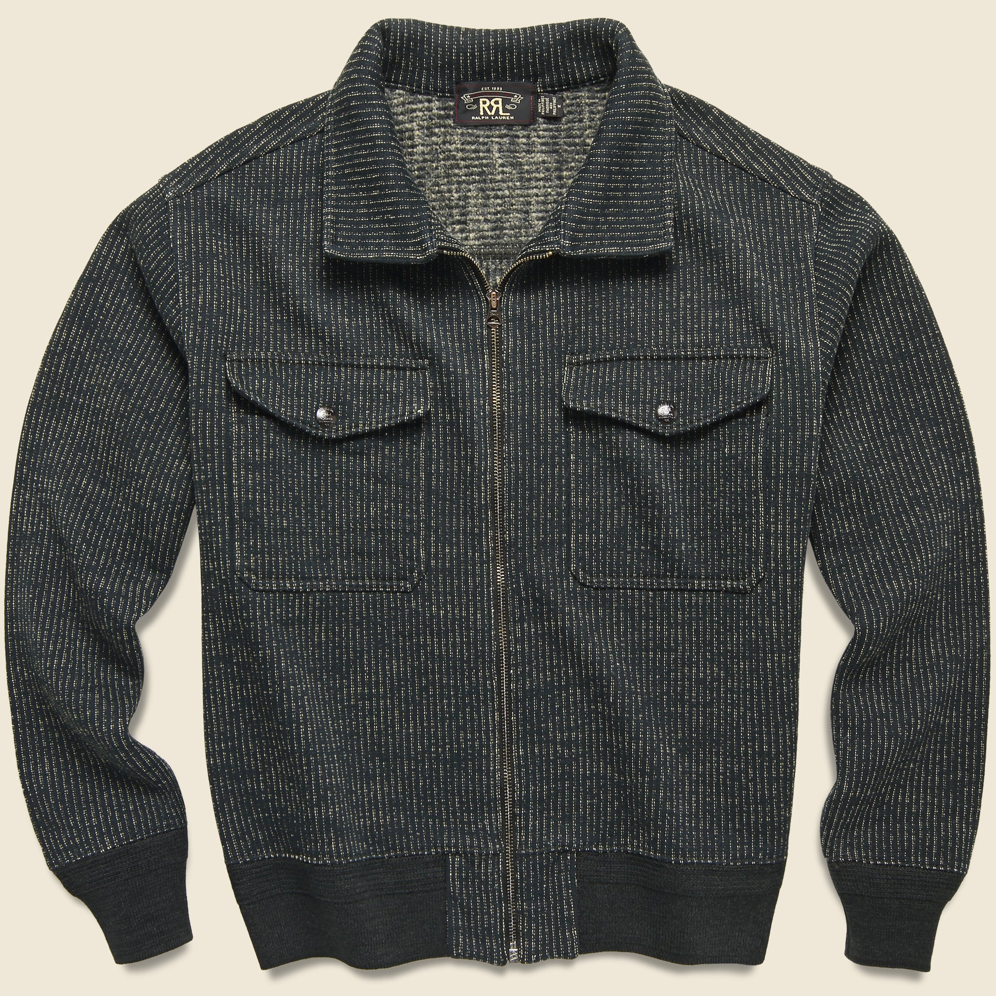 Jacquard Fleece Jacket - Browns Beach - RRL - STAG Provisions - Tops - L/S Knit