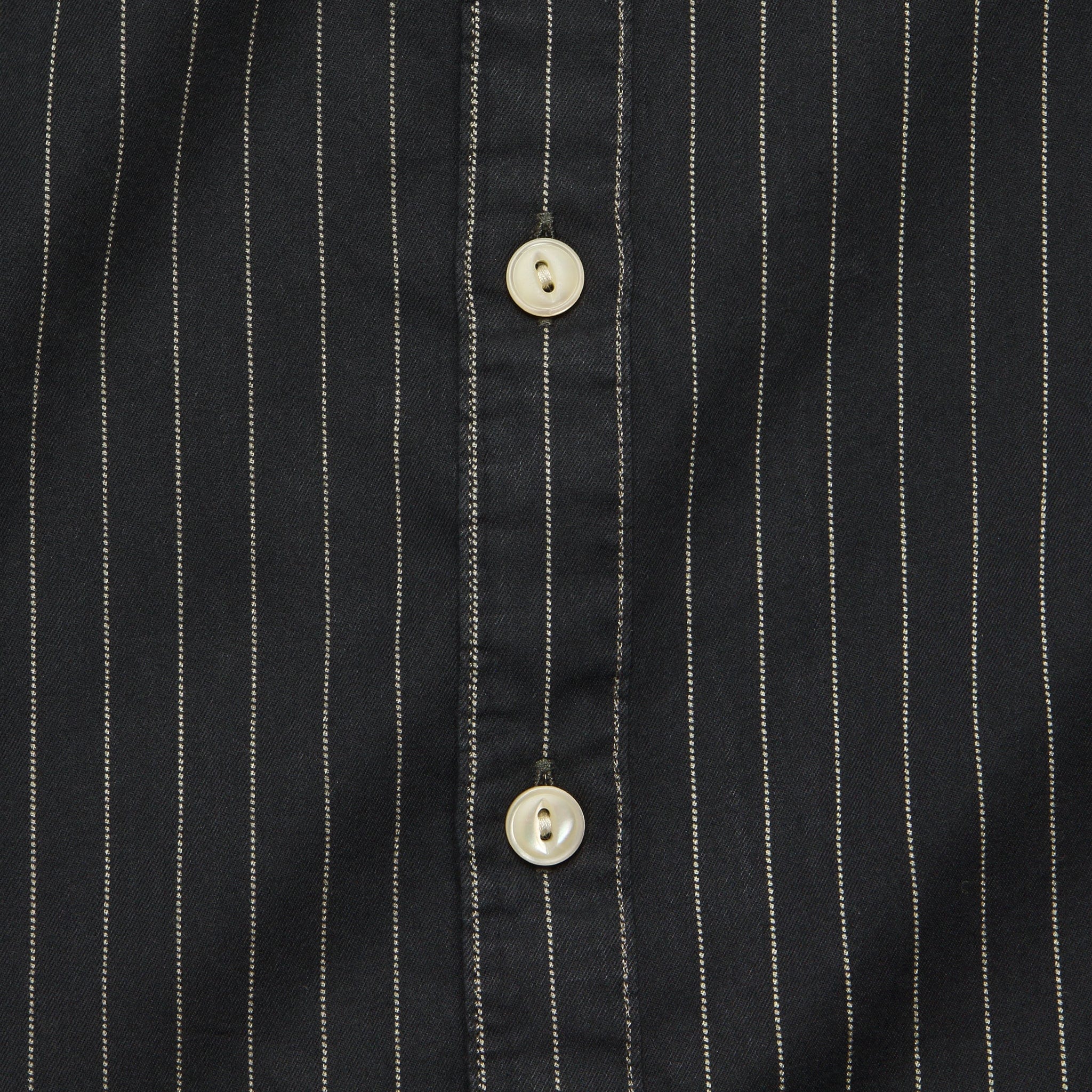 
                          Striped Twill Workshirt - Sulphur Black - RRL - STAG Provisions - Tops - L/S Woven - Other Pattern
                        