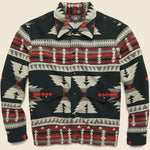 Brushed Jacquard Overshirt - Black/Multi - RRL - STAG Provisions - Tops - L/S Woven - Overshirt