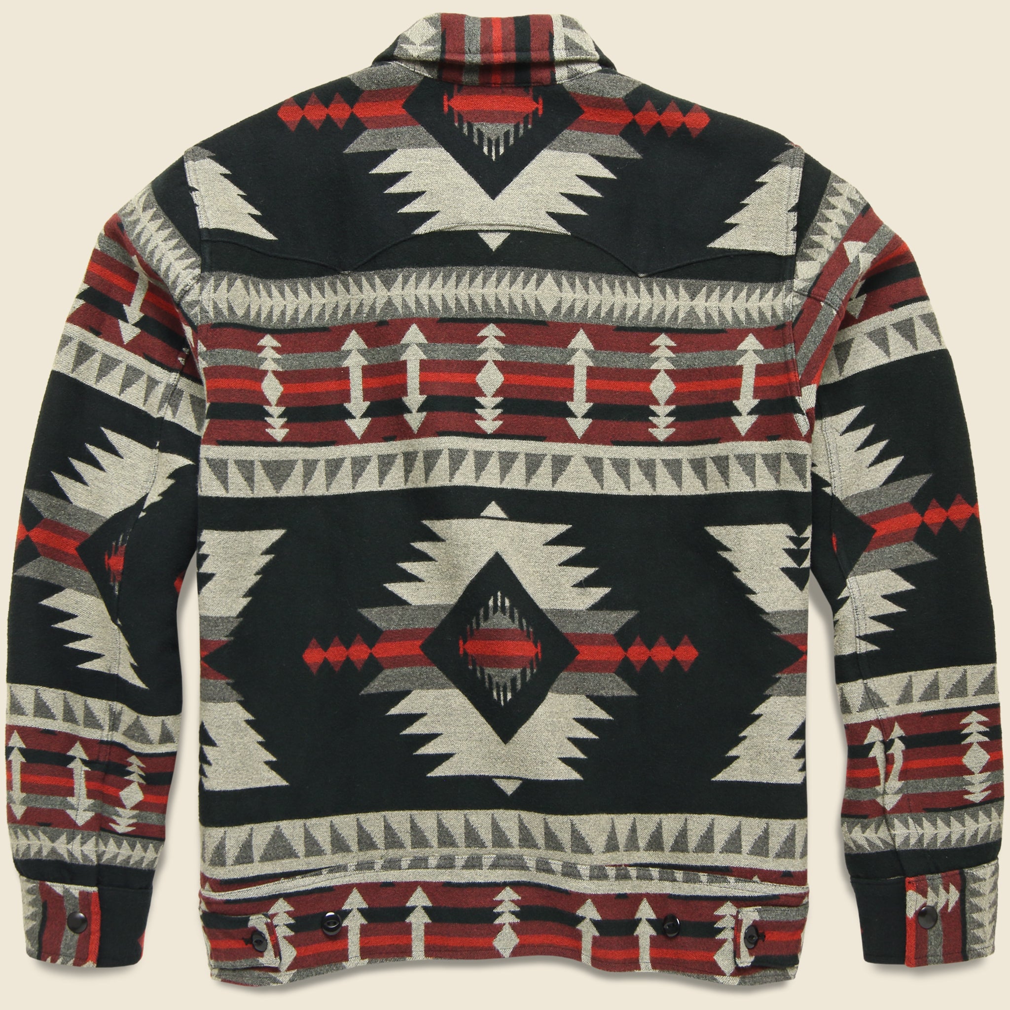 Brushed Jacquard Overshirt - Black/Multi - RRL - STAG Provisions - Tops - L/S Woven - Overshirt