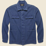 Herringbone Overshirt - Indigo - RRL - STAG Provisions - Tops - L/S Woven - Overshirt