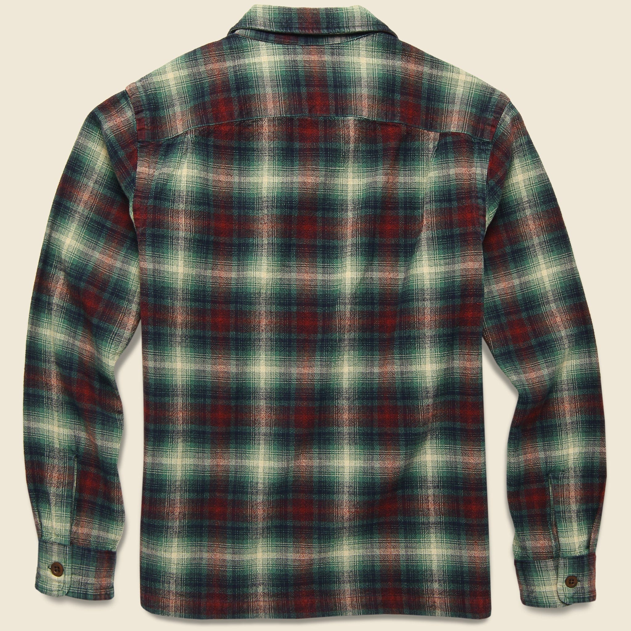 
                          Tartan Flannel Overshirt - Red/Teal - RRL - STAG Provisions - Tops - L/S Woven - Overshirt
                        