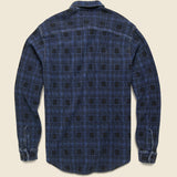 Plaid-Print Jersey Workshirt - Indigo - RRL - STAG Provisions - Tops - L/S Woven - Plaid