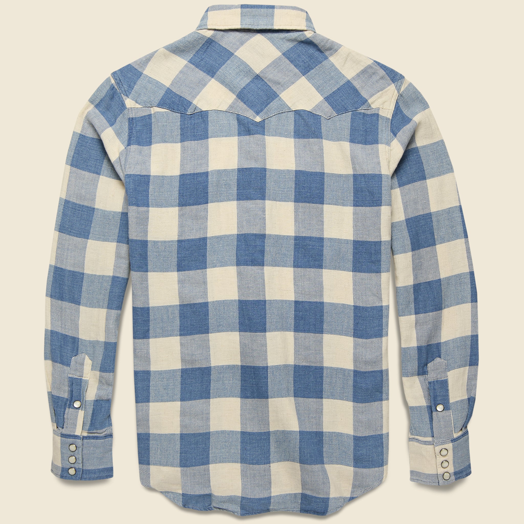 Buffalo Western Shirt - Indigo/Cream - RRL - STAG Provisions - Tops - L/S Woven - Plaid