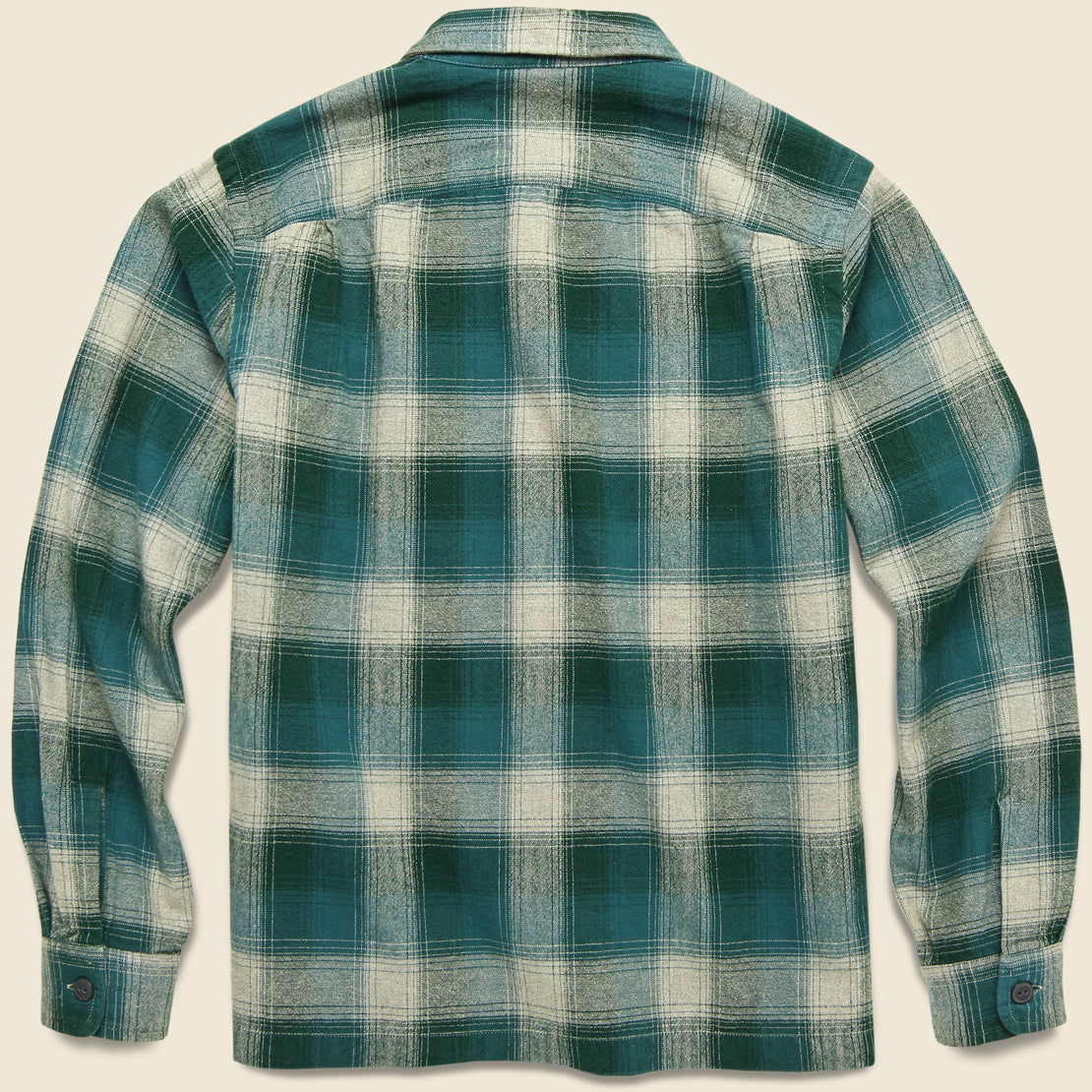 Plaid Brushed Camp Flannel - Green/Grey - RRL - STAG Provisions - Tops - L/S Woven - Plaid