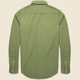 Slim Fit Twill Western Shirt - Olive Drab - RRL - STAG Provisions - Tops - L/S Woven - Solid