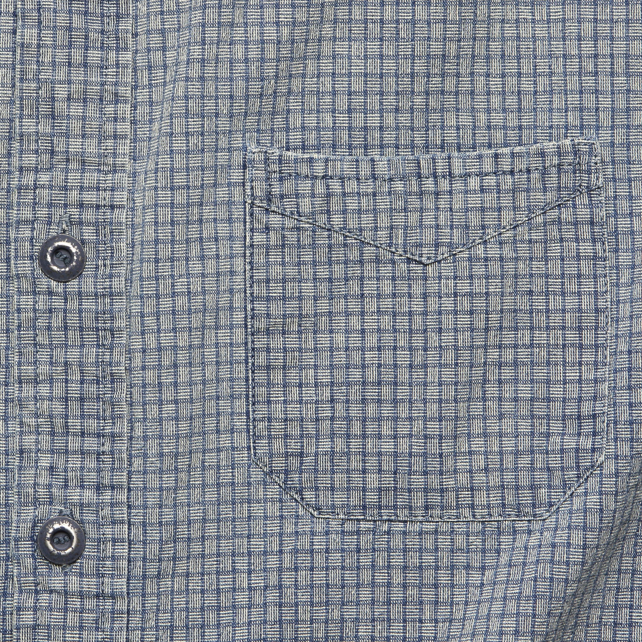 
                          Checked Popover Shirt - Cream/Indigo - RRL - STAG Provisions - Tops - L/S Woven - Stripe
                        