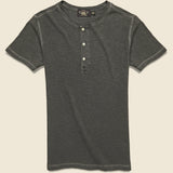 Waffle-Knit Henley - Faded Black - RRL - STAG Provisions - Tops - S/S Knit